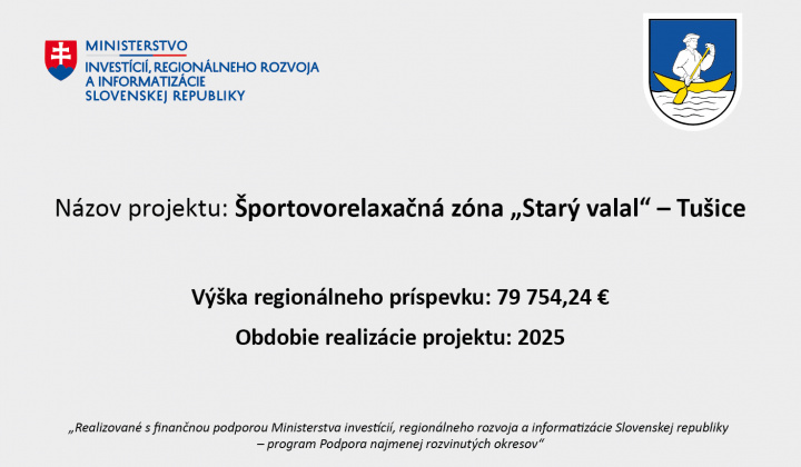Fotka - Športovo relaxačná zóna „Starý valal“ – Tušice